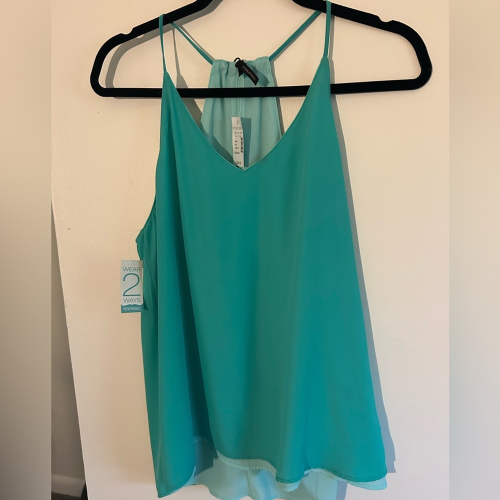 NWT Maurice’s Elegant Teal Reversible Camisole Top Size Medium